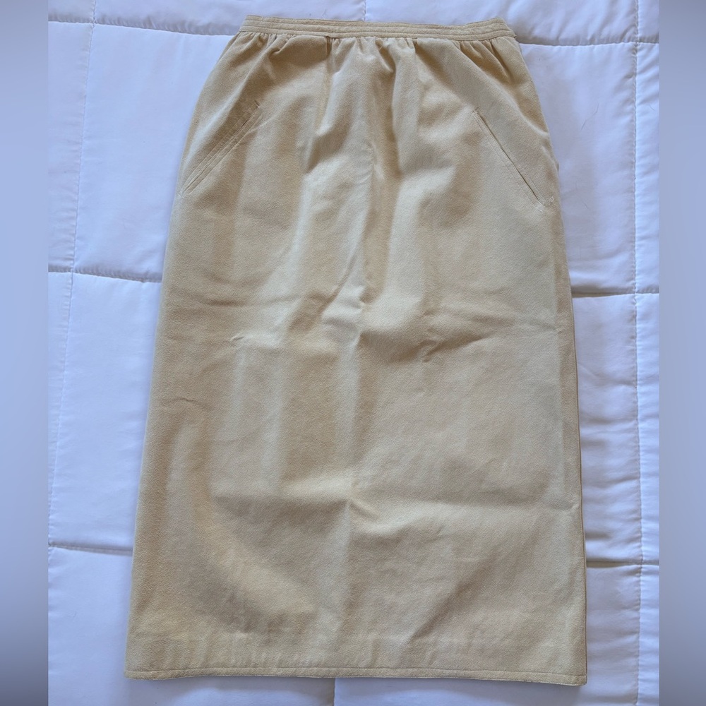 True Vintage Halston Saks Fifth Avenue Cream Pencil Skirt